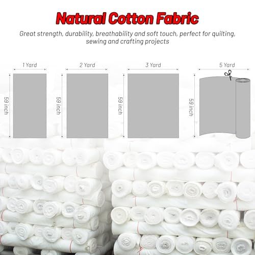 Brown Cotton Fabric for Sewing 59 Inch Wide Natural 100% Cotton Poplin Fabric by The Yard Soft Embroidery Cotton Material Apparel Cloth (Brown, 1 Yard) - color: Brown, size: 1 Yard