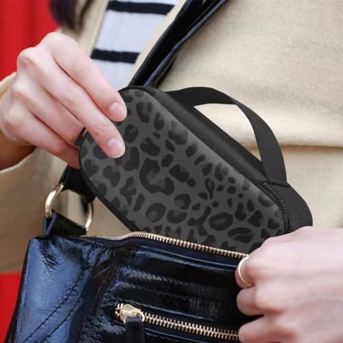 Black Leopard Insulin Pen Cooler Travel Case Diabetic Medication Insulated Cool Organizer for Insulin Pen and Other Diabetic Supplies for The Daily Life and Trip - color: Black Leopard