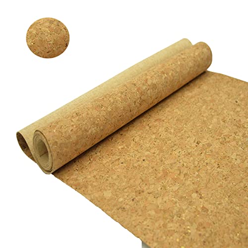 SorenCut Cork Fabric by The Yard for Sewing: Natural Cork and Gold Embellished Craft Fabric Sheet,Glitter Fabric Roll 12.5 * 52 Inch for Earrings and Other HandCrafts DIY Projects - color: Yellow 1938