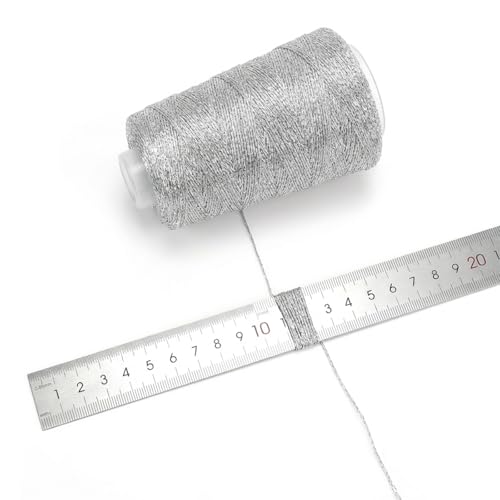 Metallic Crochet Thread, 80g Lurex Yarn for Charms (Sliver) - color: Sliver