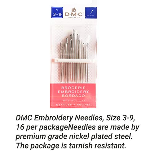 DMC Home Decor Bundle with Needle Size 3/9 and Cyclamen Pink/Light Grape.