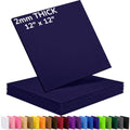 2mm Stiff Felt Sheets 12" X 12" (10 Pack, Deep Navy) - color: Deep Navy