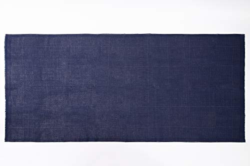 DARUMA Sashiko 100% Cotton Sewing Cloth (42.5 inch x 19.6 inch) with Grid Line and Fabric Marking Pencil Set (Navy Blue) - color: Navy Blue