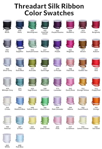 Threadart Brown 4mm 100% Pure Silk Ribbon - Single Spool - color: BROWN, size: 4MM