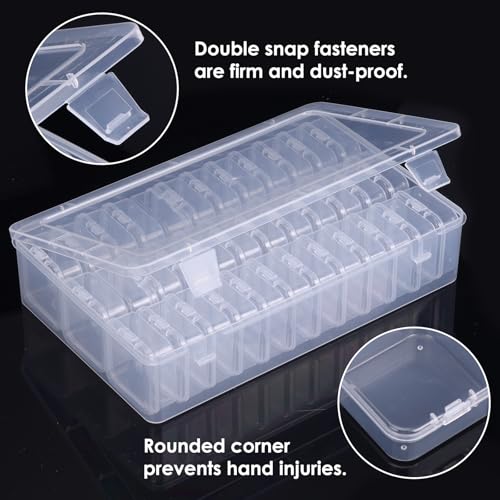 Bead Organizer Box 36 Pcs Small Clear Plastic Containers for Craft Jewelry