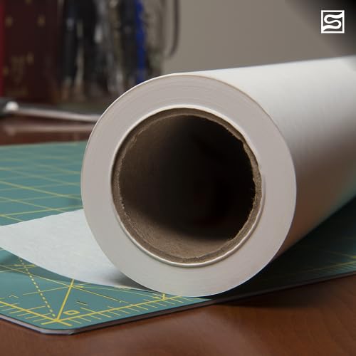 Bienfang Sketching & Tracing Paper Roll, White, 12 Inches x 50 Yards (2-Pack) - for Drawing, Trace, Sketch, Sewing Pattern - size: 12 in. x 50 yd. (2-Pack)