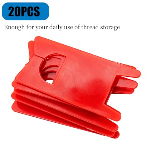 SagaSave 20PCS Yarn Bobbins Set Plastic Spool Thread Knitting Sewing Crochet Weave Winder Tool Cross Stitch Bobbin Organizer Thread Holder DIY Sewing Storage for Knitting (Red, Large) - color: Red, size: 20pcs,Large