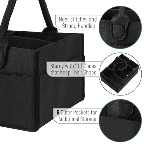 Mr. Pen- Baby Diaper Caddy Organizer, Black, Medium - color: Black, size: 1 Pack, Regular