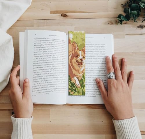NEGEKFKX 6 Pcs Animal Cross Stitch Bookmark Kit for Adult Beginners - color: Cross stitch bookmark-10