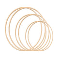 Gukasxi 3 Sizes (8, 10, 14 Inch) Wooden Bamboo Floral Hoop Set of 6 Large Wreath Macrame Craft Hoop Rings for DIY Weddding Wreath Decor, Macrame Dreamcatcher, Wall Hanging Crafts Making - size: 8/10/14inch - 6pcs