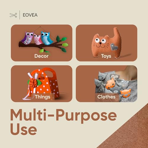 EOVEA - Acrylic Felt Fabric by The Yard - Soft and Durable 72" Wide & 1.6mm Thick Felt Sheets for DIY Crafts, Sewing, Upholstery, Cushion, Padding, Costumes(Camel, One Yard) - color: Camel, size: 1 Yard