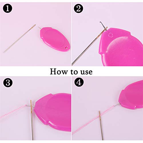 YEQIN Needle Threader for Hand Sewing 15 Pieces, Plastic Wire Loop DIY Simple Needle Threader Hand Machine Sewing Tool for Sewing Crafting