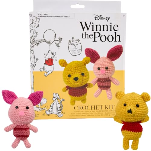 Disney Winnie the Pooh Crochet Kit for Beginners, DIY Crafts, Pooh & Piglet - color: Winnie the Pooh