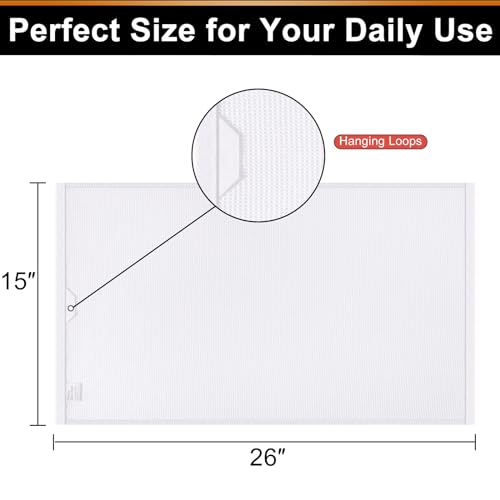 Homaxy 100% Cotton Waffle Weave Kitchen Towels, 4 Pack, White - color: White, size: 16 x 26 - 4 Pack