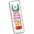 Povitrulya Cross Stitch Bookmark Kit Yule – Counted DIY Embroidery Set for Adults & Beginners, Witchy Pagan Wiccan Celtic Winter Solstice Needlework Gift for Christmas, Sabbat or Altar Decor