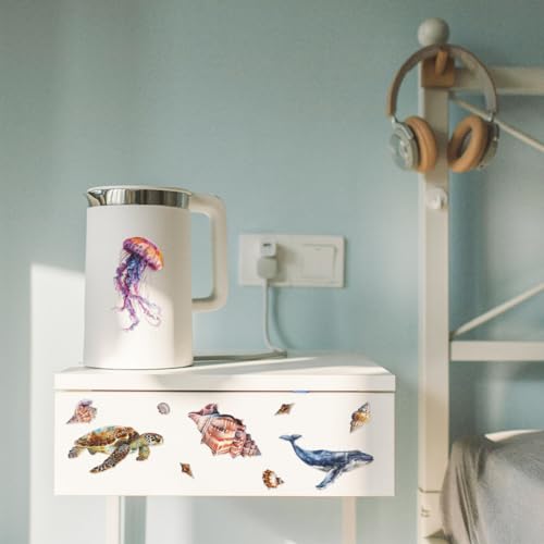 Peacoblue Undersea World Rub On Transfers for Furniture Craft 6"x12" - style: Undersea World