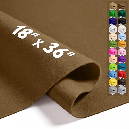 Friar Brown 18" X 36" Felt Fabric Sheet - 1.6mm Thickness - color: Friar Brown, size: 18" x 36"