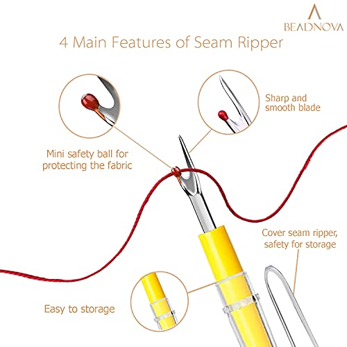 BEADNOVA Stitch Remover 20pcs Stitch Ripper Small Thread Cutter Thread Eraser for Embroidery Crafting Sewing (4 Colors) - color: 20pcs