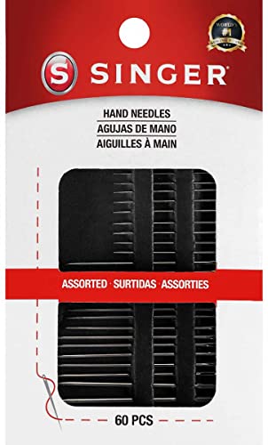 SINGER 07380 Assorted Hand Needles - Betweens, Chenille, Darners, Embroidery, Tapestry & Sharps, 60-Count,