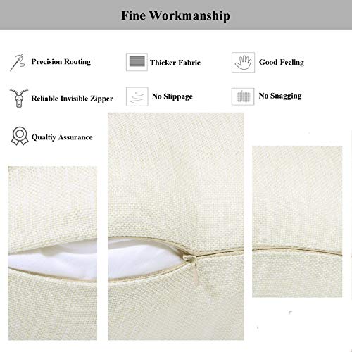 Pack 8 Linen Throw Pillow Covers Set Cushion Case for Sofa Bedroom Car, Blank for HTV Iron on Design,18x18 Inch - size: 18" x 18" (Pack of 8)