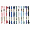 PATIKIL 12 Skeins Embroidery Floss Polyester Threads Dark Green/Navy Blue - color: Dark Green/Navy Blue