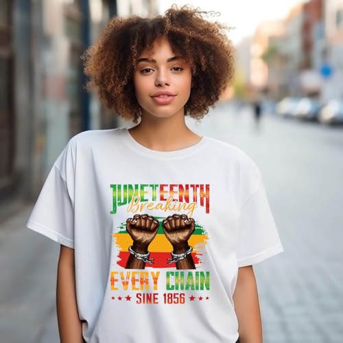 Juneteenth Heat Transfer Vinyl HTV Decals 4PCS Black History Iron on Patches for Clothing Black Men Fist Lips Power Matter Design Washable DTF Ready to Press Patches for Pillow Cover Pants DIY Decor - color: Juneteenth D