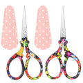 Asdirne Embroidery Scissors, Small Sewing Scissors with Leather Cover, Premium Stainless Steel, Suitable for Embroidery, Needlework, Sewing, DIY Crafts and Daily Use，2 Pack