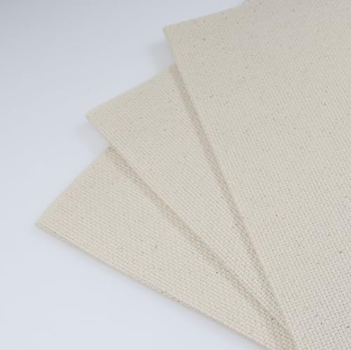 KCS 3 pc of 12" x 18"(30cmx45cm) Counted Cotton Aida Cloth Cross Stitch Fabric (Oatmeal,14CT) - color: Oatmeal, size: 14CT