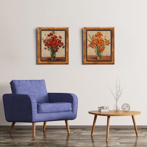 XUANLUO 8x10 Picture Frames Set of 4,Rustic Retro Photo Frame(Gold) - color: Gold-4pcs, size: 8 x 10 inch