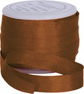 Threadart Brown 7mm 100% Pure Silk Ribbon - Single Spool - color: BROWN, size: 7MM