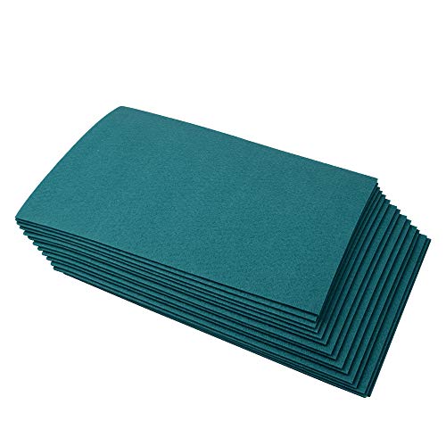Polyester Felt Sheet Stiff 15 Sheets 20 x 30 cm(7-7/8 X 11-7/8 in 5/64 in Thick) (Teal) - color: Teal