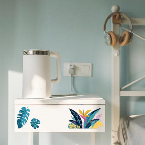 Peacoblue Bohemian Leaves Rub On Transfers for Furniture Craft 6"x12" - style: Bohemian Leaves