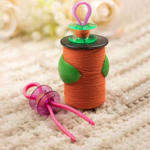HONEYSEW Keep Your Bobbin Threads Matched Up with Your Thread Spools Bobbins Buddies Set of Sewing Machine Quilting Supplies Sewing Products Thread Holder Plastic Bobbin Clips (100)