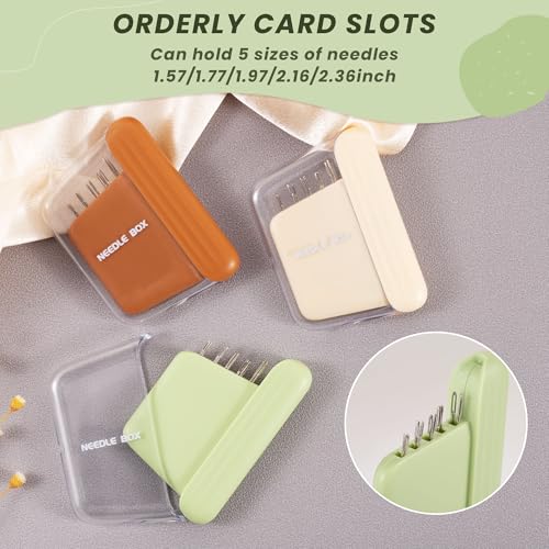 HUISUYTON Portable Travel Magnetic Sewing Needles Case,10PCS Needles(Green) - color: Green
