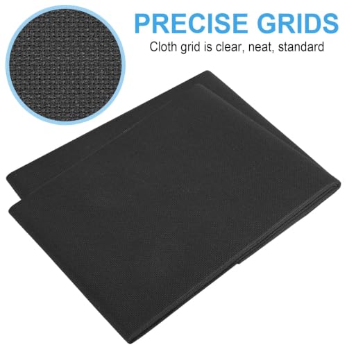 MYFAMIREA Cross Stitch Aida Fabric 14 Count, 39 x 30 Inch Large Size, Classic Reserve Cross Stitch Aida Cloth for Home DIY Embroidery Decoration, Black - color: Black, size: 14 CT 39 x 30In