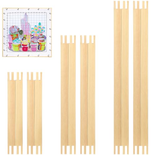 12 Pcs Stretcher Bars for Needlework 3 Size Wood Needlepoint Stretcher Bars - color: Natural, size: 3 Size