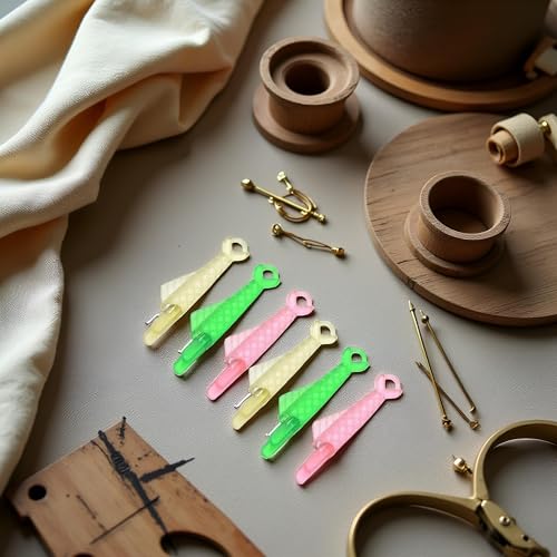 6Pcs Fish Mouth Sewing Machine Needle Threader, Automatic Sewing Needle Threader, Fish Type Needle Threader, Quick Sewing Machine Loop Easy Selfthread Needle Threaders Sewing Tools