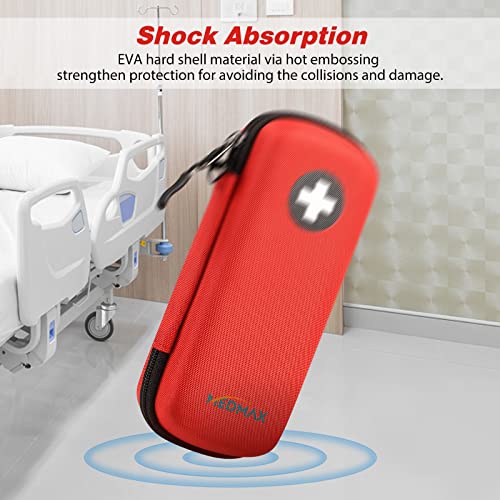 MEDMAX Epipen Medical Carrying Case Hard Shell EVA Travel Organizer Bag - color: Red