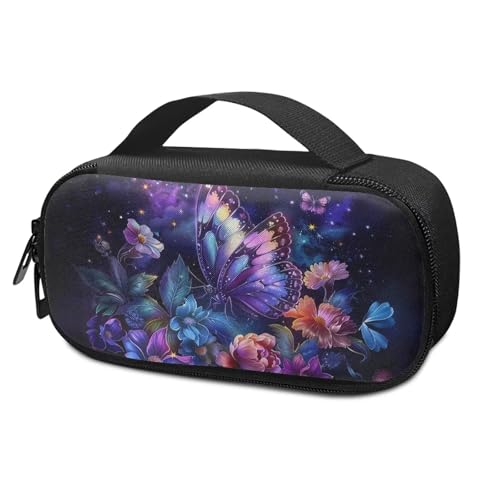 Butterfly Flowers Insulin Cooler Travel Case Insulated Diabetic Bag with Top Handle Medication Cooler Bag for Insulin Pens and Blood Glucose Monitor Supplies Easy to Use - color: Butterfly Flowers
