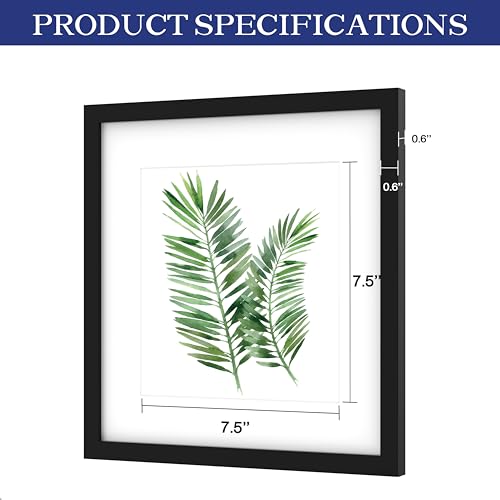 An&He 11x11 Picture Frames Set of 4, Displays 8x8 with Mat or 11x11 Without Mat Photos, Square Collage Wall Decor for Gallery, Wall Decor, Black - color: Black-4, size: 11x11