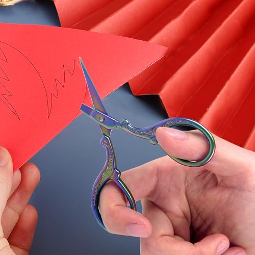 3.6 Inch Small Embroidery Scissors for Sewing & Crafting - Mini Sharp Craft Scissors with PU Leather Cover, Perfect for Cross Stitch, Knitting & DIY Handicrafts - size: 3.6 Inch, style: Style AA1712