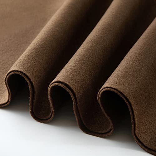 HaoFeijh Felt Fabric 1.6mm Thick Felt Sheets for Sewing, Cushion and Padding (Brown, 1) - color: Brown, size: 1
