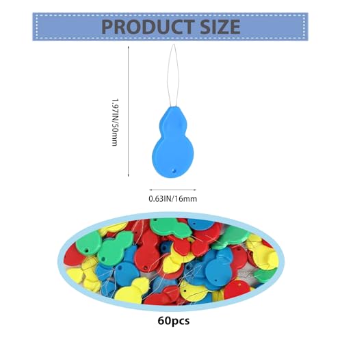 60PCS Plastic Gourd-Shaped Needle Threaders, Sewing Machine Needle Threaders for Hand Sewing - color: MIX1
