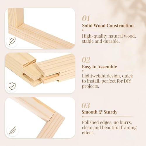 LINBLIF 20 Pcs Needlepoint Frame Stretcher Bars for Needlework - color: 6”8”12”14”16”Set
