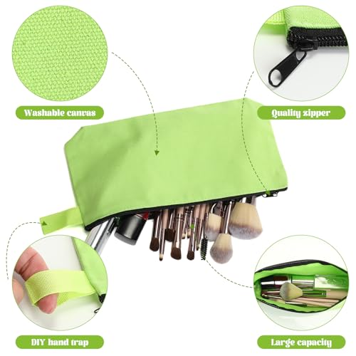 Saintrygo 30 Pcs Canvas Makeup Bags Bulk,7.5 X 5 X 1.8 Inch,Novel - color: Novel, size: 7.5 x 5 x 1.8 Inch