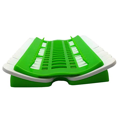 30 Positions Floss Organizer Embroidery Shelf Thread Organizers for Cross Embroidery Thread Holder with 4Pcs Replaceable Paper Card Needle Holder (Green) - color: GREEN