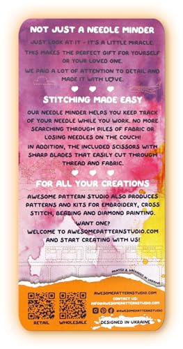 Awesome Pattern Studio Chicago Magnetic Needle Minder Set Includes Needle Minder, 2 Threaders, Crane Scissors. Enamel Pin for Cross Stitch, Embroidery and Craft - size: Chicago Set #2