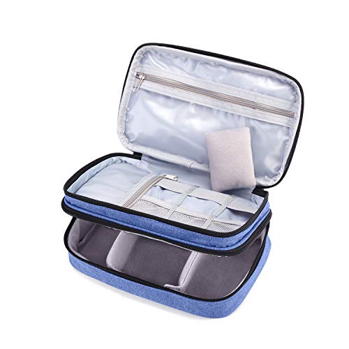 Luxja Double-Layer Sewing Organizer, Dark Blue - color: Dark Blue