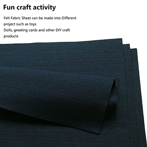 Jtnohx Soft Dark Blue Felt Sheets Flexible Felt Fabric for Crafts 12" 20Pcs - color: Dark Blue