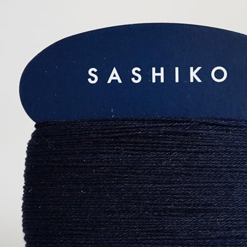 DARUMA Sashiko Thread Card Rolls Set of 3 (43.7 Yards x3) - Sewing & Embroidery, Includes Instruction Manual and Gift Packaging (Thin, Deep Indigo) - color: Deep indigo, style: Thin